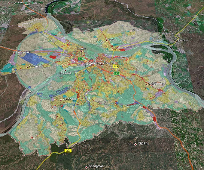 The Belgrade Master Plan to 2021 in situation
