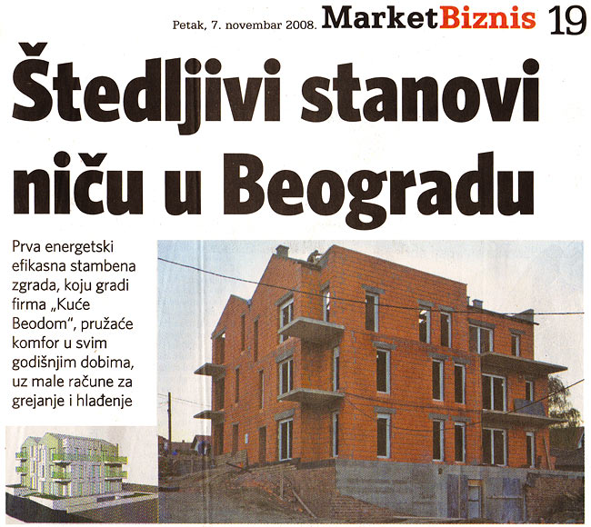 Biznis: “Apartments saving energy are emerging in Belgrade” 01