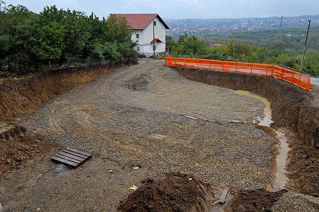 Drainage layer on Amadeo II land once finished