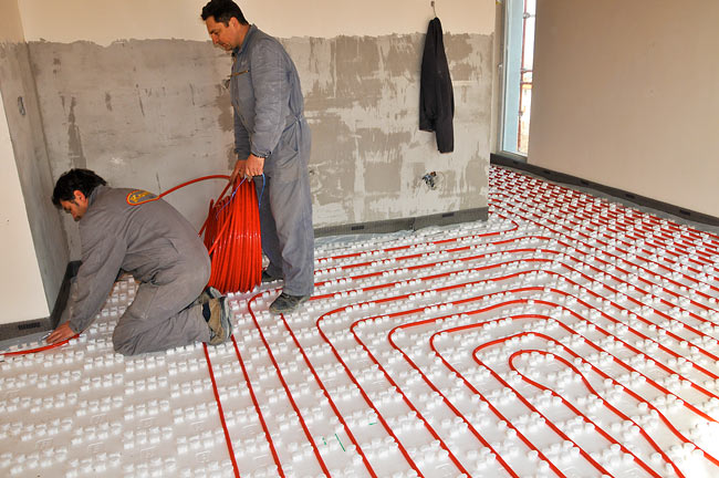 Rehau Underfloor heating installation