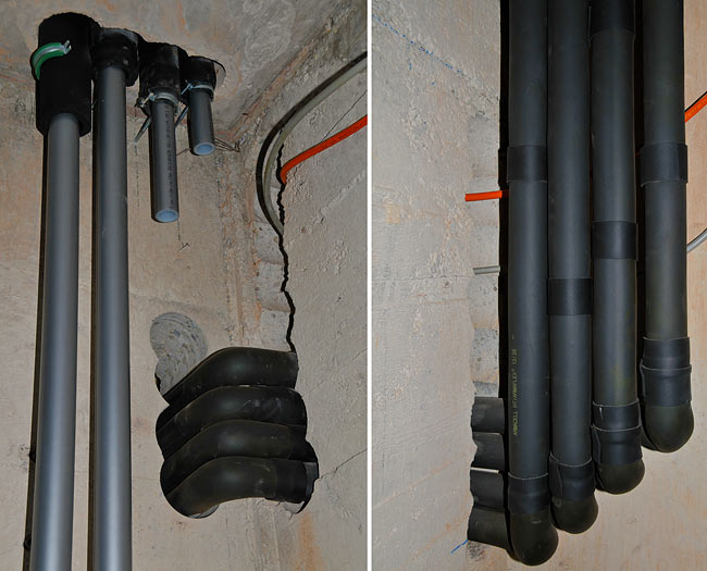 HT/Armaflex installed on copper pipes and Armaflex AC installed on Rehau RAUTITAN