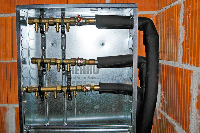 Rehau manifolds for sanitary water