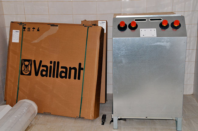 Vaillant geothermal heat pump GeoTHERM VWS 300/2 just delivered