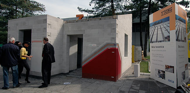 Ytong house at the entrance of the fair