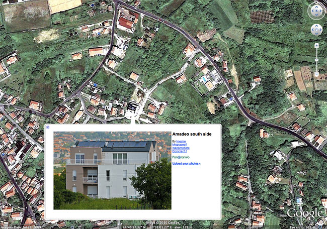 Picture of Amadeo in Google Earth - 1