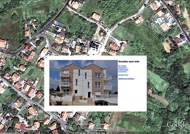 Slika   Amadea u Google Earth - 2