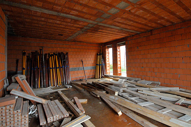 Inside apartment-b in Amadeo once supportive poles are removed