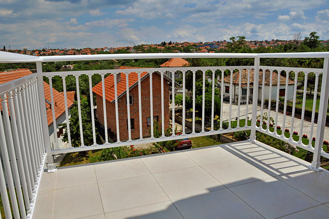 Balcony fence once installed