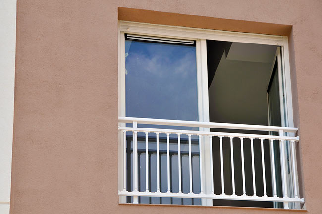 French balcony from outside