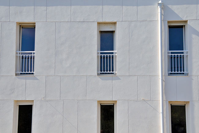 French balconies on small windows