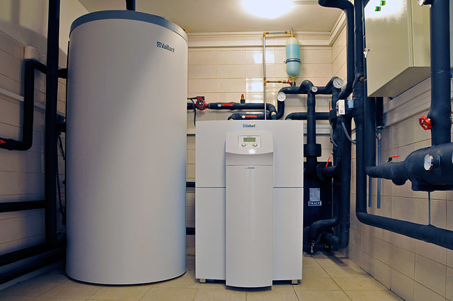 Vaillant 750 liters buffer and geothermal heat pump